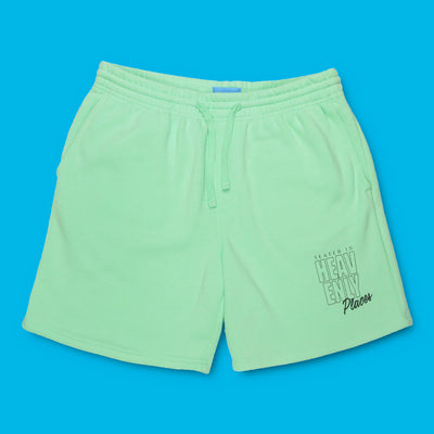 Heavenly Places Fleece Shorts Lime