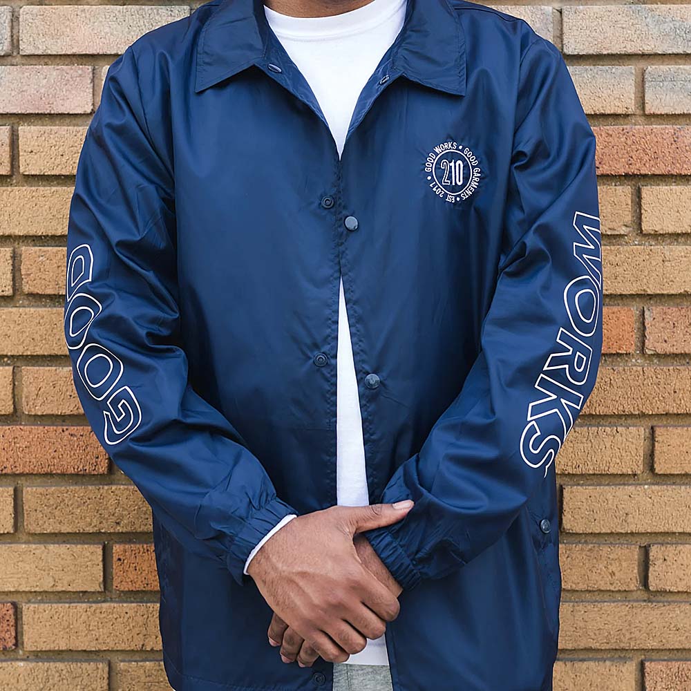 210 Lightweight Coach's Jacket Navy & White