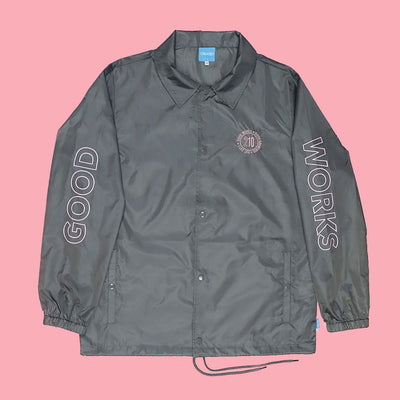 210 Lightweight Coach's Jacket Pink & Gray